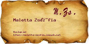 Maletta Zsófia névjegykártya