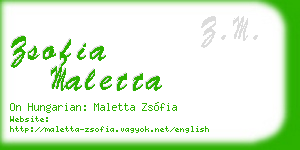 zsofia maletta business card